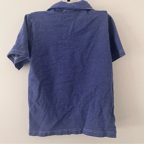 Busy Bees Boy’s Polo Shirt Royal Blue White Stripes 6 - Picture 3 of 6